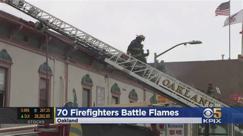 Fire Crews Battle 5 Alarm Blaze In Oaklands Chinatown Youtube
