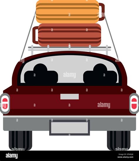 Car Luggage On Roof Stock Vector Image And Art Alamy