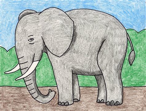 How To Draw An Elephant For Kids Elephant Drawing Ele