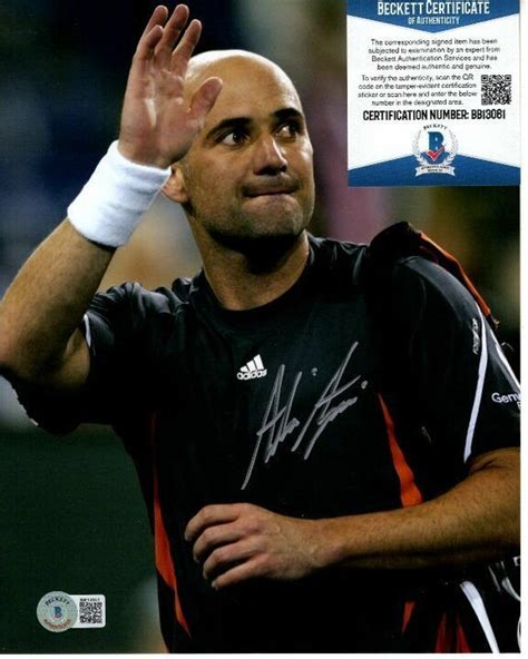 Andre Agassi Signed Tennis 8x10 Photo Beckett Bas Etsy