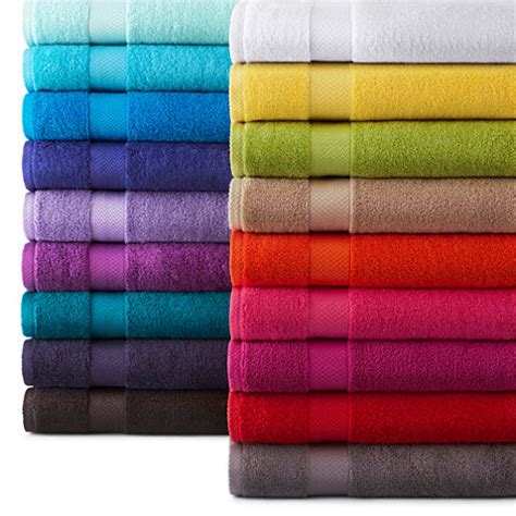 Ordering towels with a classic monogram will add a personal touch to your bathroom. JCPenney Home™ Solid Bath Towels