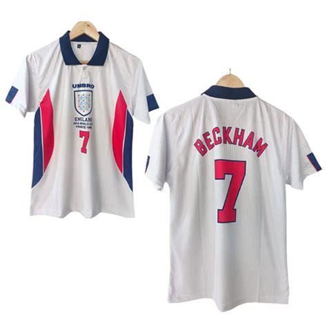 Beckham England 1998 World Cup Jersey Retro Collection Cyberried Store
