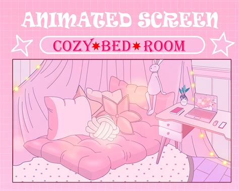 4x Animated Love Cozy Bedroom With Rabbit Twitch Screen Etsy