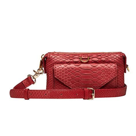Python Micro Purse Bags Wallet Red Jaunt