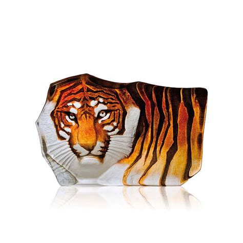 Crystal Tiger Sculpture 7 Inch Mats Jonasson Crystal All Products