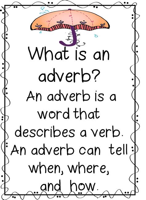 Adverbs typically express manner, place, time, frequency, degree. April Adverb Adventure | First Grade Wow | Bloglovin'