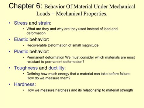Chapter 6 Mechanical Properties