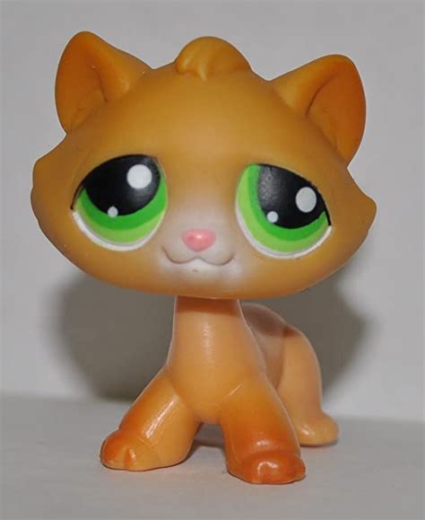 Tabby Kitten 110 Orange Green Eyes Littlest Pet Shop