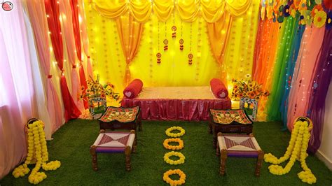 Haldi Ceremony Decoration Indian Wedding Party Diy Love Cute Youtube