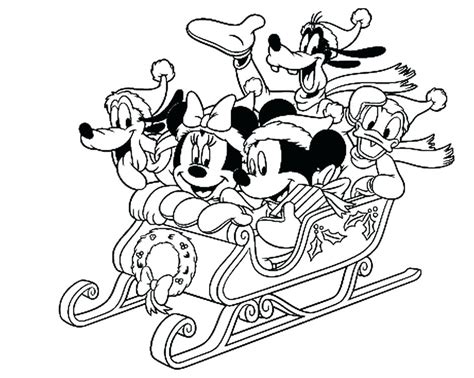 Mickey Christmas Coloring Pages At Free Printable