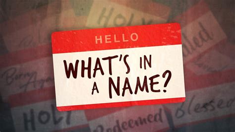 Whats In A Name Reston Bible Church