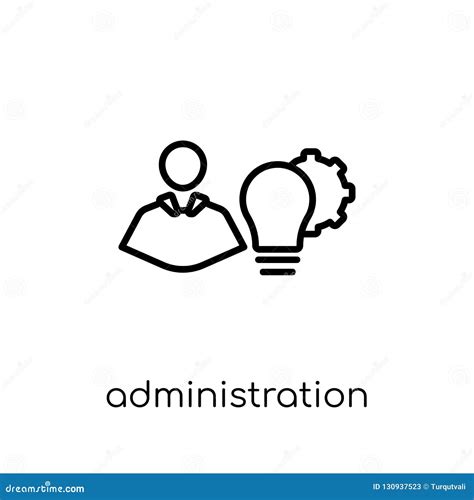 Administration Icon From Administration Collection Stock Vector