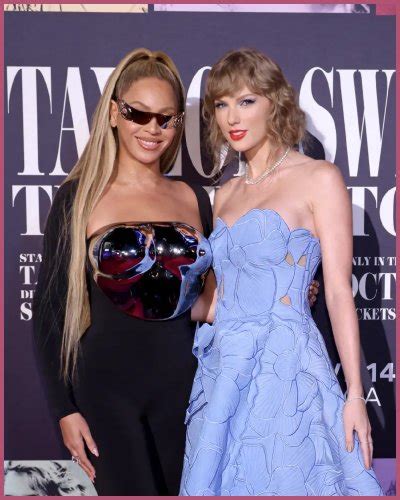 Beyonce Makes A Surprise Appearance At Taylor Swifts Eras Tour Movie Premiere Red Carpet