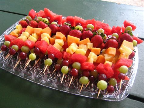 If you're one of those super while you certainly don't need a recipe to pull of this appetizer, we thought we'd lay out a few. Fruit on a stick :) | Food | Food, Food drink, Finger foods
