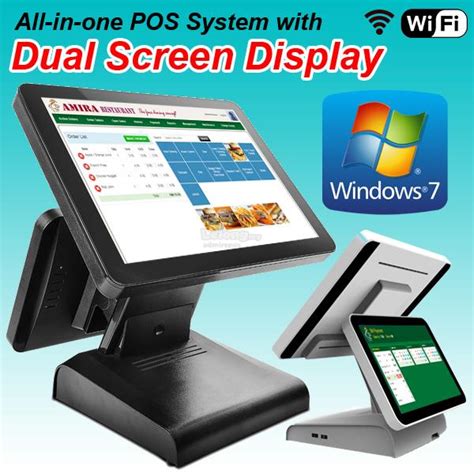 All In One Dual Screen Pos System Touch Terminal Computer Pc