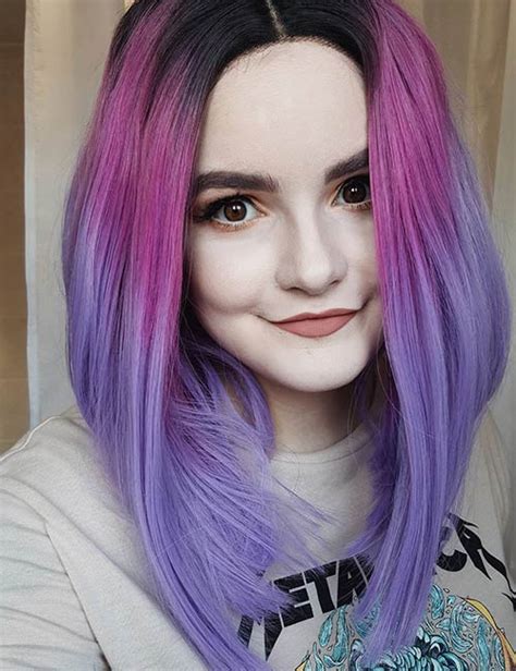 20 breathtaking purple ombre hair color ideas