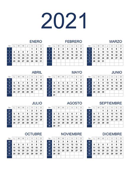 Calendario 2021 Numero De Semana Pic Connect Riset