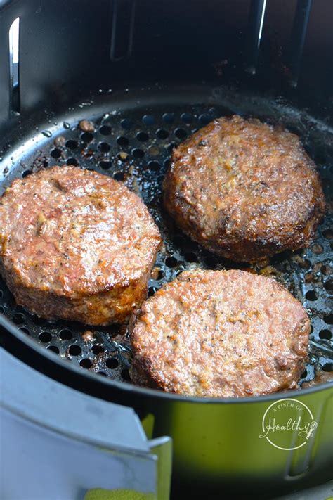 Air Fryer Hamburgers Juicy Delicious Easy A Pinch Of Healthy