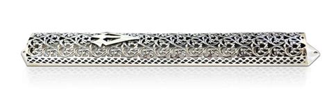 Large Filigree Mezuzah Case Made Of 925 Sterling Silver Fits Etsy