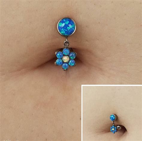Healed Navel Piercing And Fresh Lower Floating Navel Both With