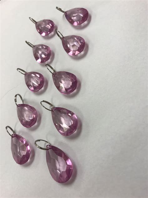 Purple Tear Drop Crystals Pack Of Acrylic Wedding Etsy
