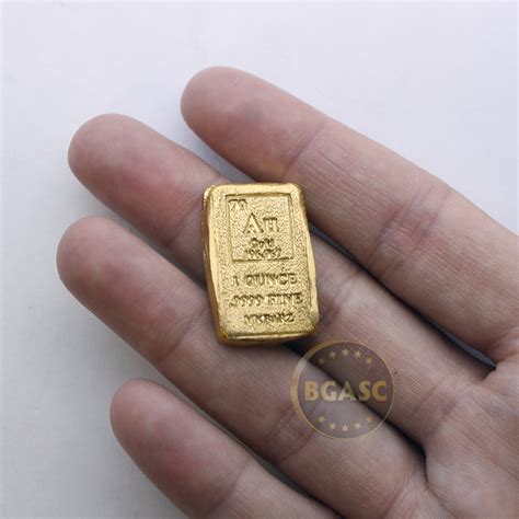 1 Oz Gold Bar Mk Barz Hand Poured 9999 Fine 24kt Ingot W Coa