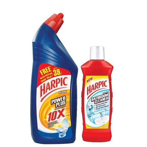 How do you clean bathroom tiles? Harpic Toilet Cleaner Power Orange 1 Litre + Bathroom ...
