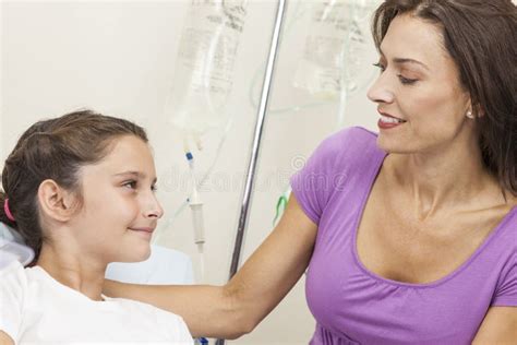 Mother Visiting Daughter Patient In Hospital Bed Stock Image Image Of Hospital Sickness 25454575