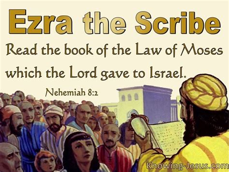Nehemiah 8 2 Ezra The Scribe Brought The Book Of The Law Yellow