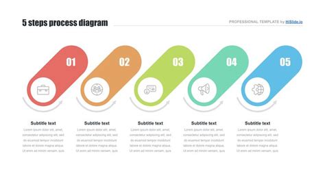 Five Steps Process Diagram For Powerpoint