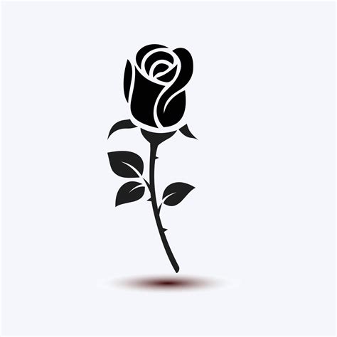Rose Silhouette Monochrome Vector Symbol Illustration Isolated 14402129