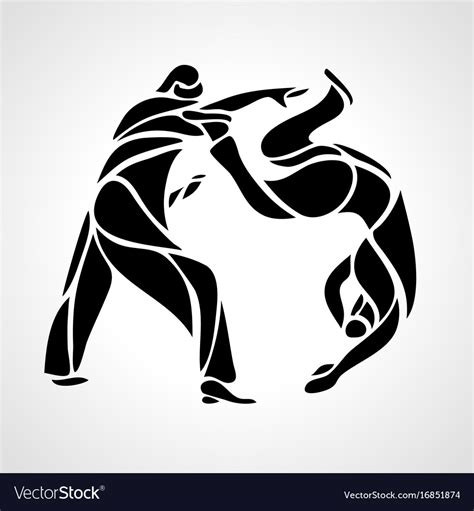 Browse more judo logo vectors from istock. Judo fighters round pictogram or logo martial Vector Image