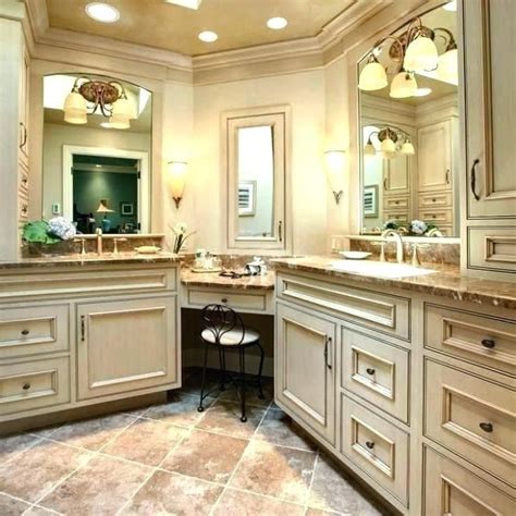 Add a touch of luxury to your bathroom with a double sink vanity unit. Bathroom Corner Vanity | Rustic bathroom vanities ...
