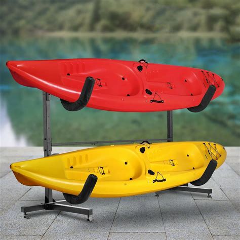 Heavy Duty Freestanding Outdoor Kayak Holder Storage Rack Stand Zincera