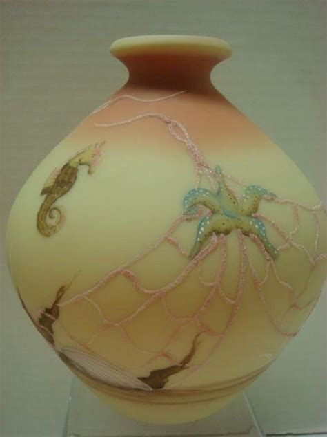 Fenton Burmese Glass Vase Lot 503