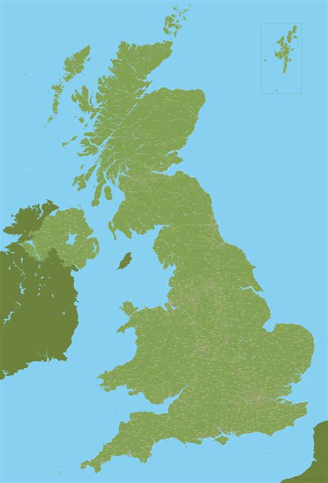 Best Detailed Map Base Of The Uk United Kingdom Maproom