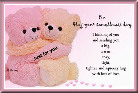 My Warm Cozy Hug Just For You Free Hug Your Sweetheart Day Ecards