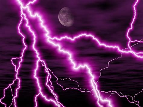 Purple Lightning Moon Wallpapers Wallpaper Cave