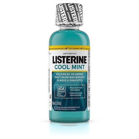 listerine cool mint antiseptic mouthwash for bad breath mint 3 2 oz
