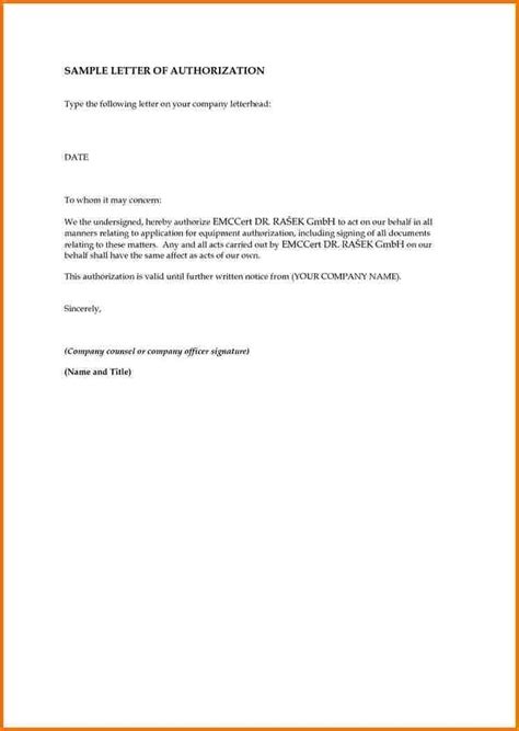 How To Write Authorization Letter Authorization Letter Pdf