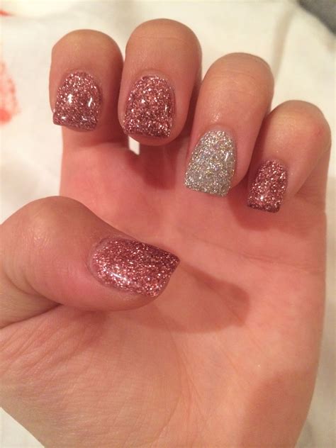 Glitter Sparkle Acrylic Nails Short Acrylic Nail Designs Glitter