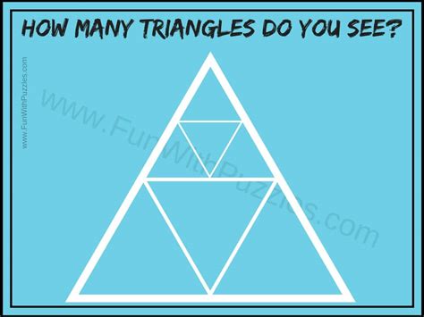 Observational Skill Test How Many Triangles Counting Brain Teasers