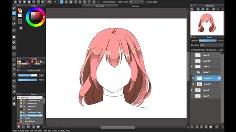Medibang Paint Pro Desktop Version How To Hair Color Tutorial With