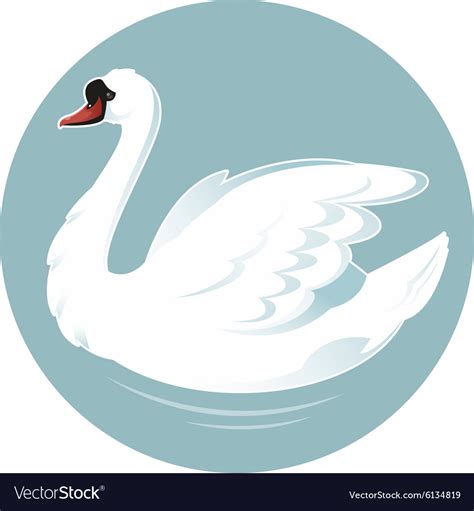 Cartoon Swan Royalty Free Vector Image Vectorstock