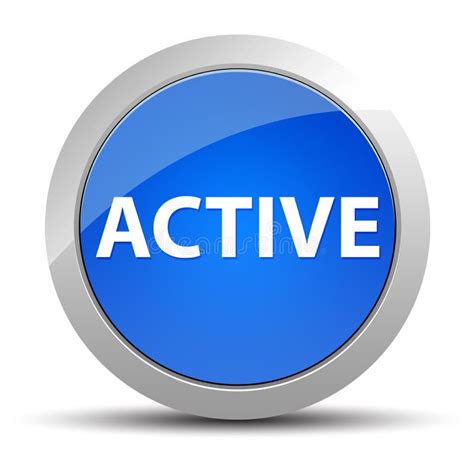 Active Blue Round Button Stock Illustration Illustration Of Operative