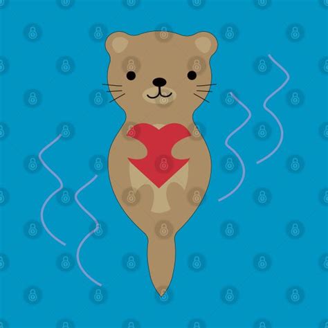 An Animal With A Heart On Its Chest Floating In The Water Surrounded