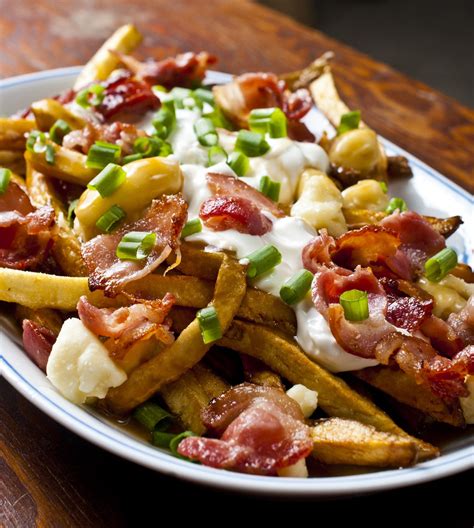 I Made The Works Poutine Poutine With Sour Cream Bacon And Green