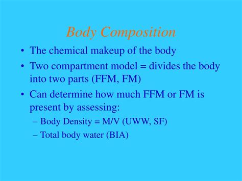 Ppt Body Composition Powerpoint Presentation Free Download Id2692351
