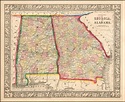 Map Of Georgia Alabama | Cities And Towns Map