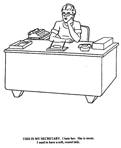 Secretary Coloring Page Coloring Pages